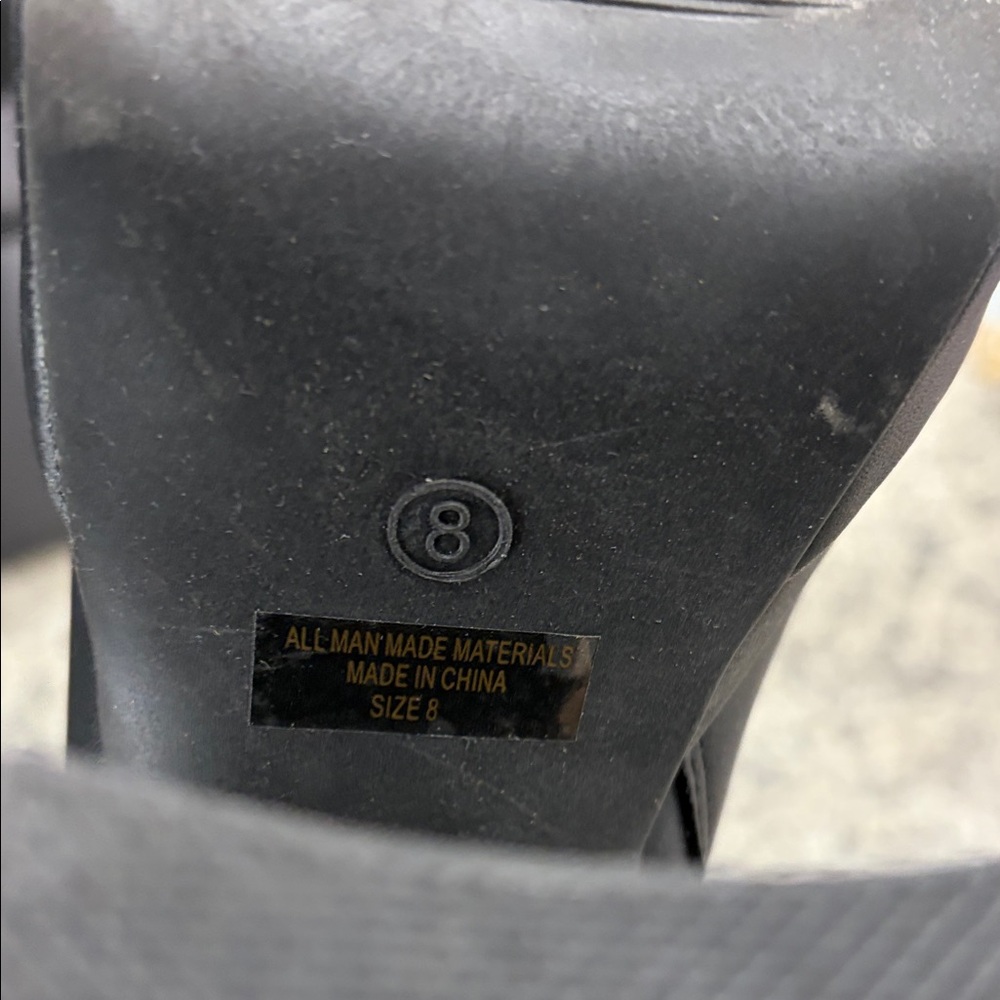 Fashion Nova Black Chunky Heel Boots - Picture 2 of 12